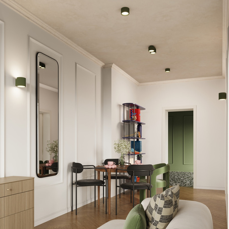 Plafonnier AURA 2 vert olive Gx53