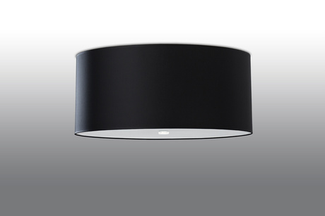 Plafond OTTO 60 noir + 5x ampoule LED E27 3000K Warm 7.5W 620lm