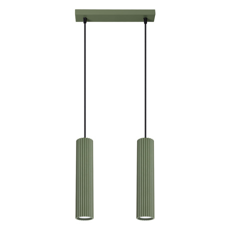 Lampe suspendue KARBON 2 vert olive