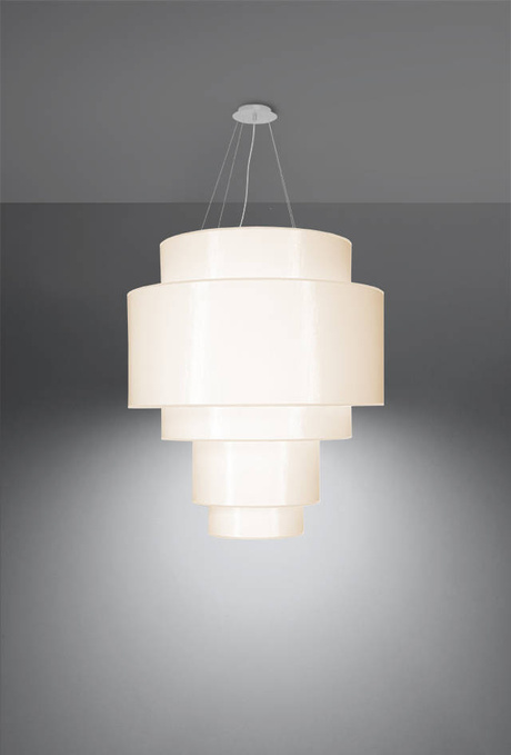 Lustre REFLEXION 80 blanc + 7x ampoule LED E27 3000K Warm 7.5W 620lm