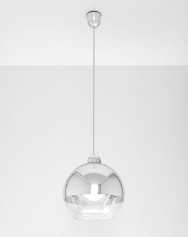 COSMO 25 lampe suspendue chromée + 1x ampoule LED E27 4000K Cold 7,5W 650lm