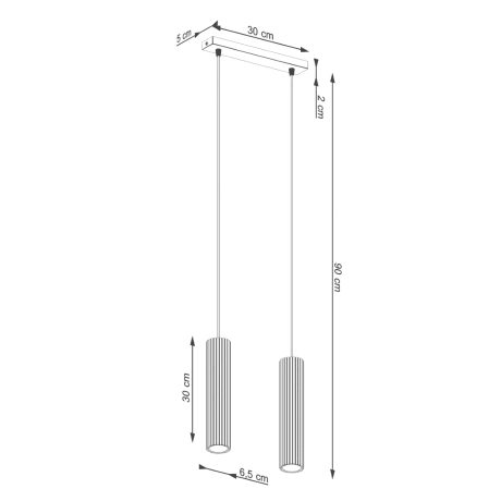 Lampe suspendue KARBON 2 beige