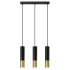 Lampe suspendue LOOPEZ 3L noir/doré