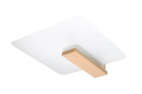 Plafond LAPPO bois naturel + 2x ampoule LED E27 4000K Froid 7.5W 650lm