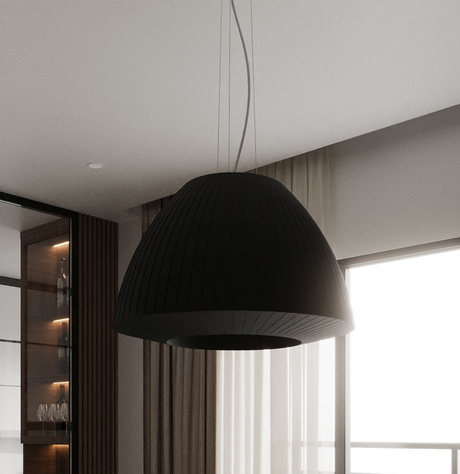 Lustre BELLA 60 noir + 3x ampoule LED E27 3000K Warm 7.5W 620lm