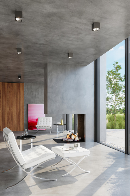 Plafond BLAKE noir + 1x ampoule LED GU10 AR111 3000K Warm 12W 800lm