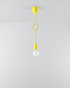 DIEGO 1 lampe suspendue jaune + 1x ampoule LED E27 4000K Froid 7,5W 650lm