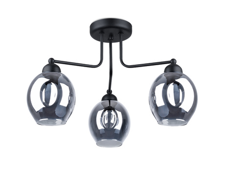 Lustre FILLAN 3 noir + 3x ampoule LED E27 3000K Warm 7.5W 620lm