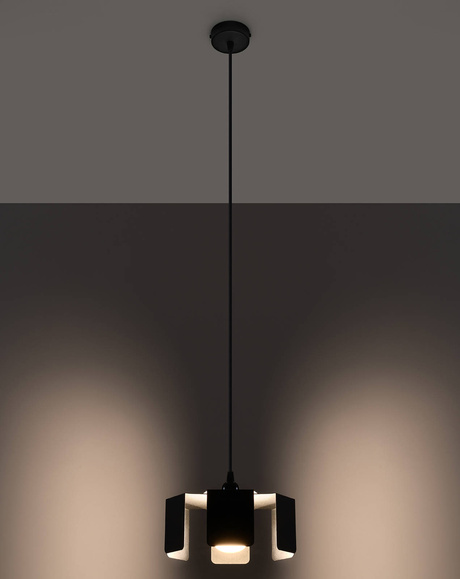 Lampe suspendue TULIP noire + 1x ampoule LED E27 3000K Warm 7,5W 620lm