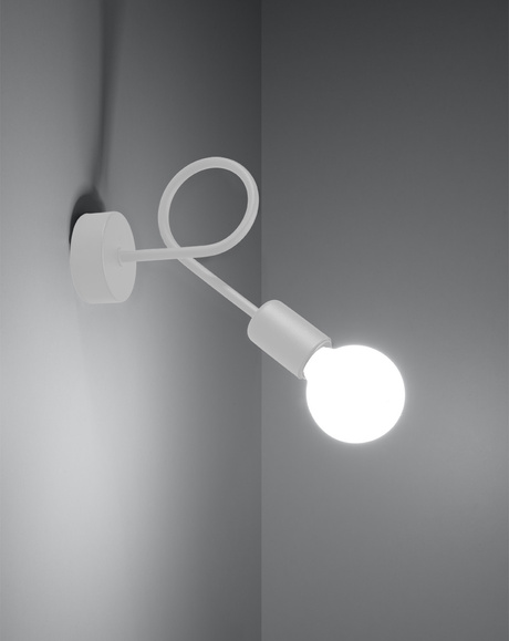 Applique SUPEŁ blanc + 1X ampoule LED E27 3000K 7W 760lm