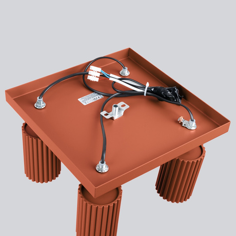 Plafonnier KARBON 4 rouge ocre