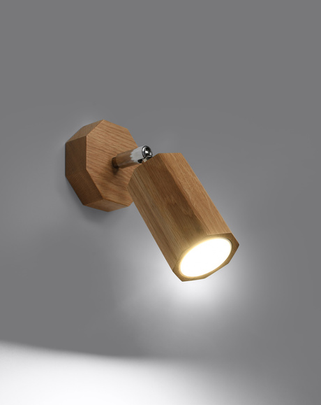 Applique ZEKE oak + 1x ampoule LED GU-10 4000K Cold 7W 630lm