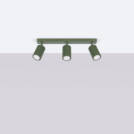 Plafonnier KARBON 3L vert olive