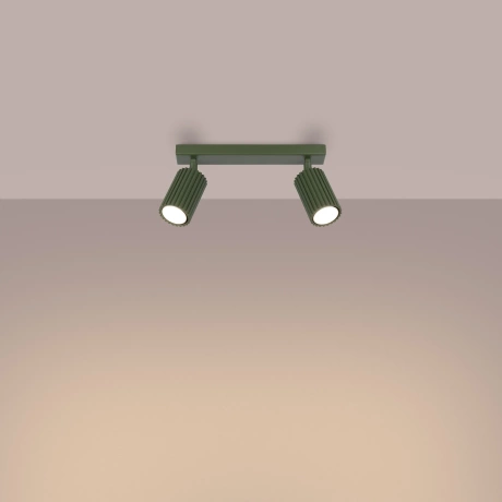 Plafonnier KARBON 2 vert olive