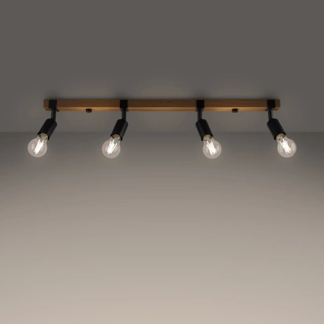 Plafonnier ZUCA 4 noir