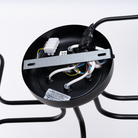 Lustre VECTOR 6 noir + 6X ampoule LED E27 3000K 7W 760lm