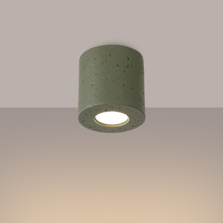 Plafonnier ORBIS béton vert olive