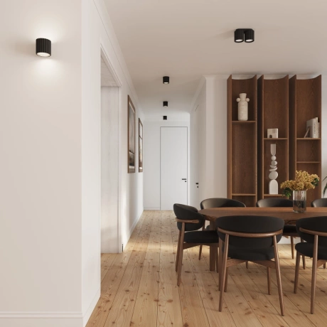 Plafonnier AURA 1 noir GU10