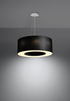 Lustre SATURNO 50 noir + 5x ampoule LED E27 3000K Warm 7.5W 620lm