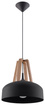 CASCO lampe suspendue noir/bois naturel + 1x ampoule LED E27 4000K Cold 7,5W 650lm