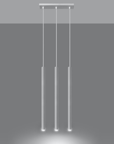 PASTELO 3 lampe suspendue blanche + 3x ampoule LED G9 4000K Cold 4,5W 530lm