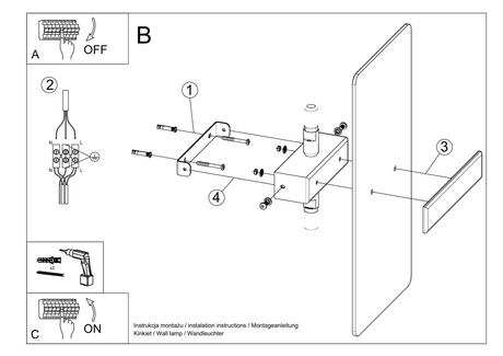 Applique AZALIA 2 x ampoule LED G9 3000K Warm 4.5W 510lm