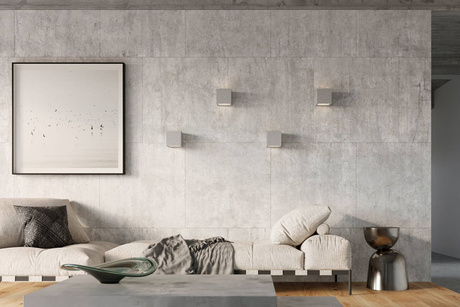 Applique LEO béton + 1x ampoule LED E27 3000K Warm 7.5W 620lm