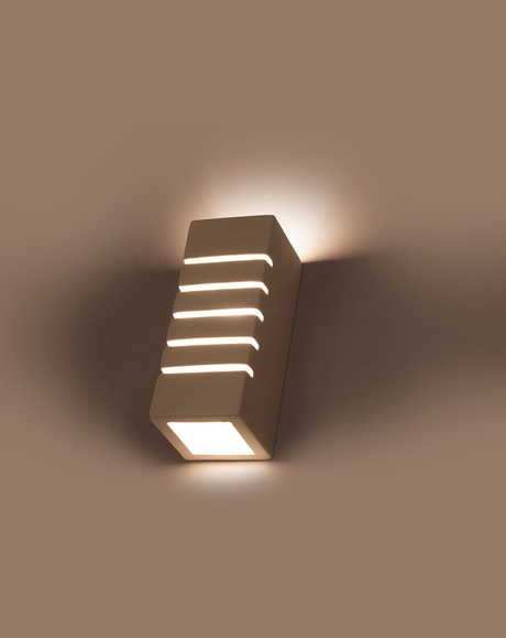 Applique en céramique SAMIR blanc + 1x ampoule LED E27 4000K Froid 7.5W 650lm