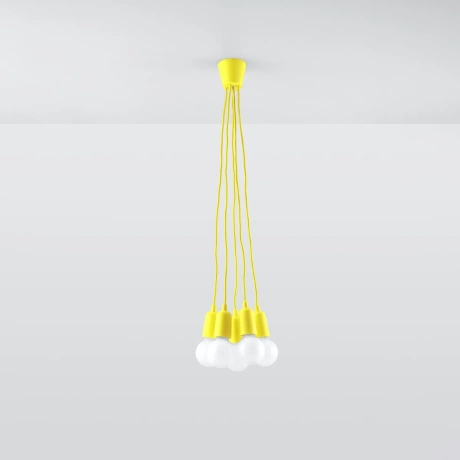 Lampe pendante DIEGO 5 jaune