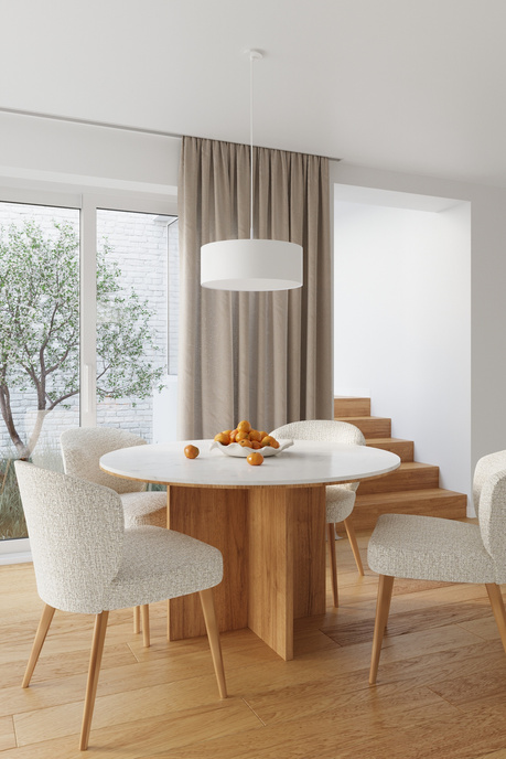 Lustre ROLLO 45 blanc + 3x ampoule LED E27 3000K Warm 7.5W 620lm