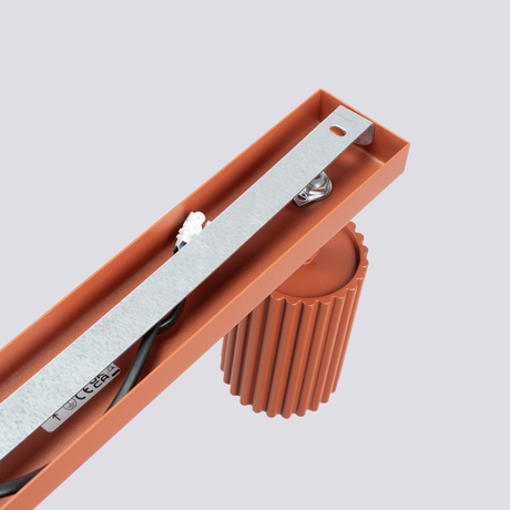 Plafonnier KARBON 4L rouge ocre