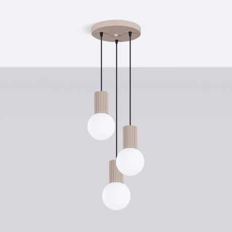 Lampe suspendue HALO 3P taupe
