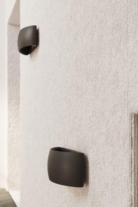 PONTIUS applique murale en céramique noire + 1x ampoule LED G9 3000K Warm 4.5W 510lm