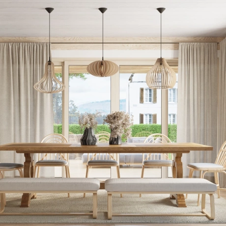 Lampe pendante ELZA bois