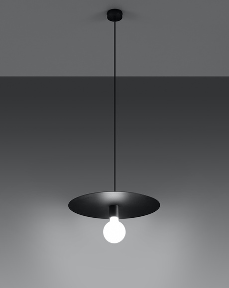 FLAVIO lampe suspendue noire + 1x ampoule LED E27 4000K Cold 7,5W 650lm