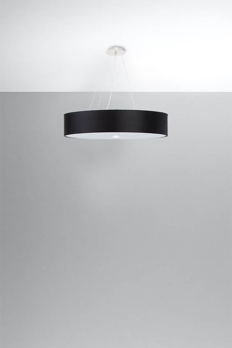 Lustre SKALA 60 noir + 5x ampoule LED E27 3000K Warm 7.5W 620lm