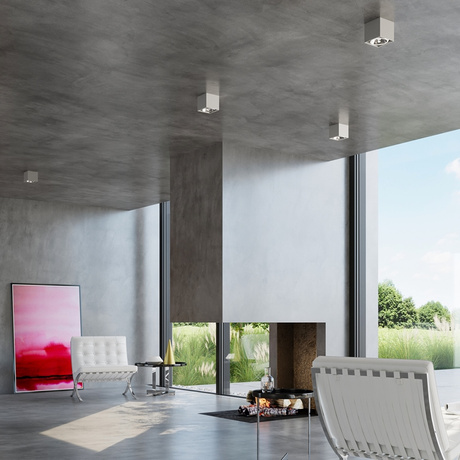 Plafond BLAKE gris + 1x ampoule LED GU10 AR111 4000K COLD 10W 850lm