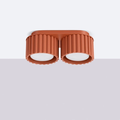 Plafonnier AURA 2 rouge ochra Gx53