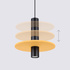 Lampe suspendue PELTA 1 noir/jaune