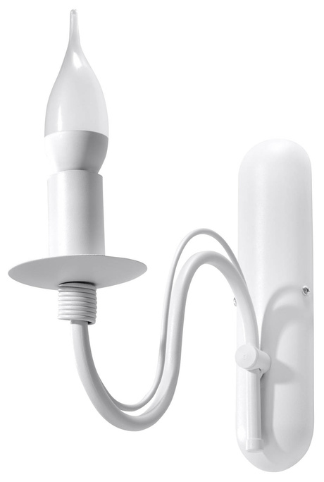 Applique MINERWA blanc + 1x ampoule LED E14 4000K Froid 7.5W 650lm