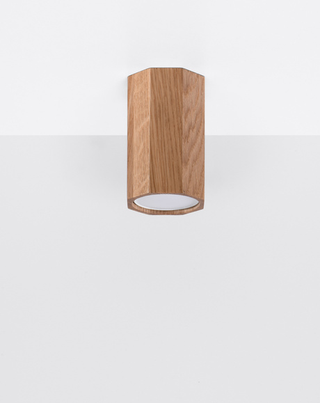 Plafond ZEKE 10 chênes + 1x ampoule LED GU-10 4000K froid 7W 630lm