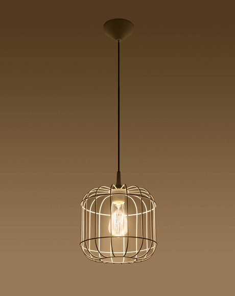 CELTA lampe suspendue blanche + 1x ampoule LED E27 3000K Warm 7.5W 620lm