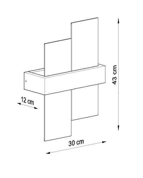 Applique FENIKS 1 blanche + 1x ampoule LED E27 4000K froide 7.5W 650lm