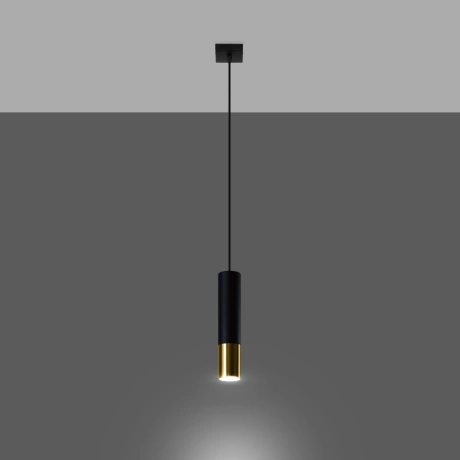 Lampe suspendue LOOPEZ 1 noir/doré
