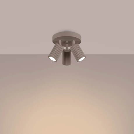 Plafonnier KARBON 3P taupe