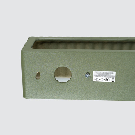 Applique en céramique RIGATA vert olive