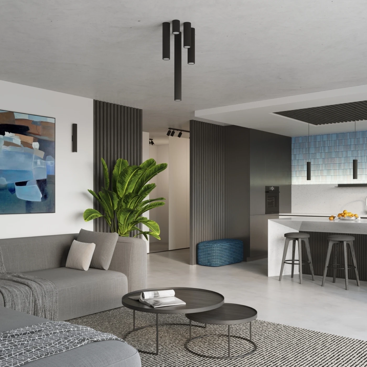 Lampe suspendue KARBON 1 noir