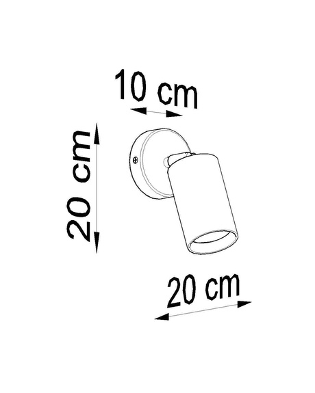 Applique BERG bois naturel + 1x ampoule LED GU-10 4000K Froid 7W 630lm