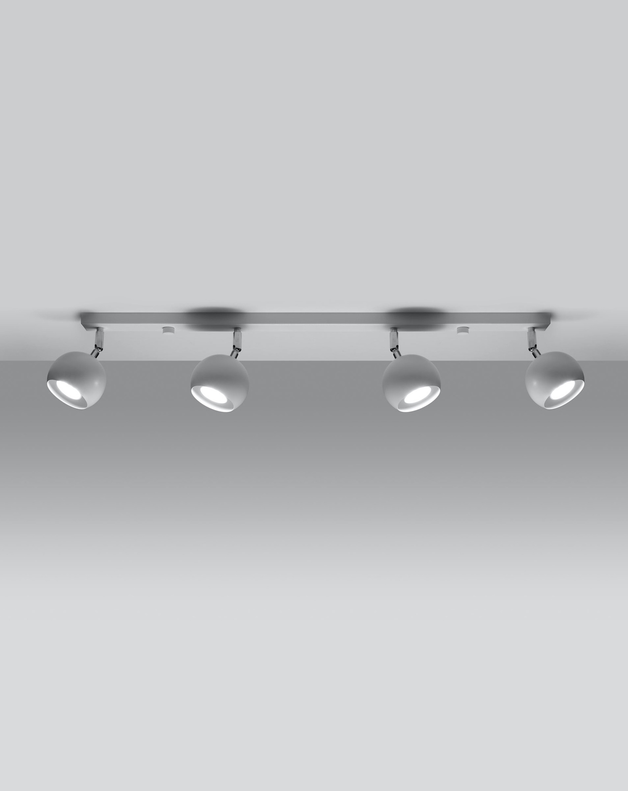 Plafond OCULARE 4L blanc + 4x ampoule LED GU-10 3000K Warm 7W 620lm