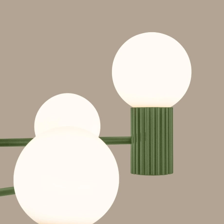 Lustre HALO 6 vert olive